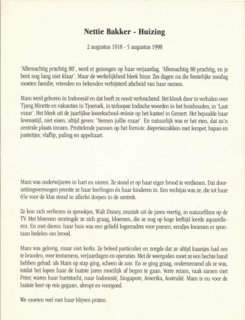 Nettie Bakker - Huizing